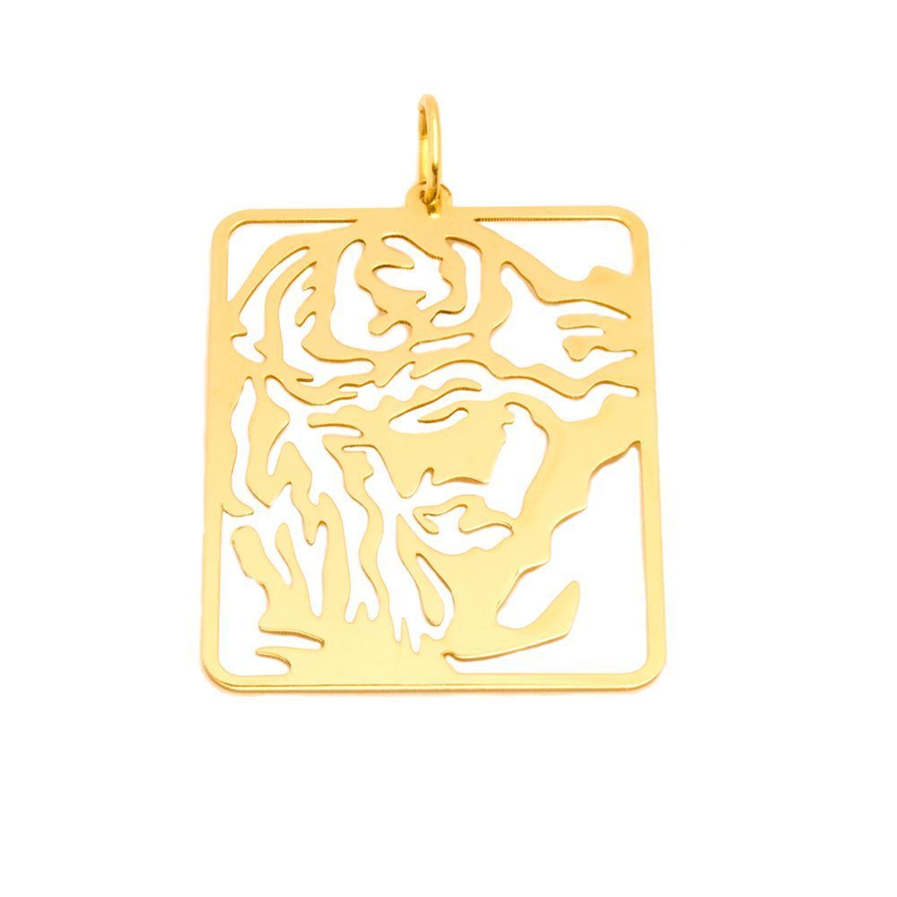 Pingente Face de Cristo Vazada em Ouro 18 Kilates - 22882